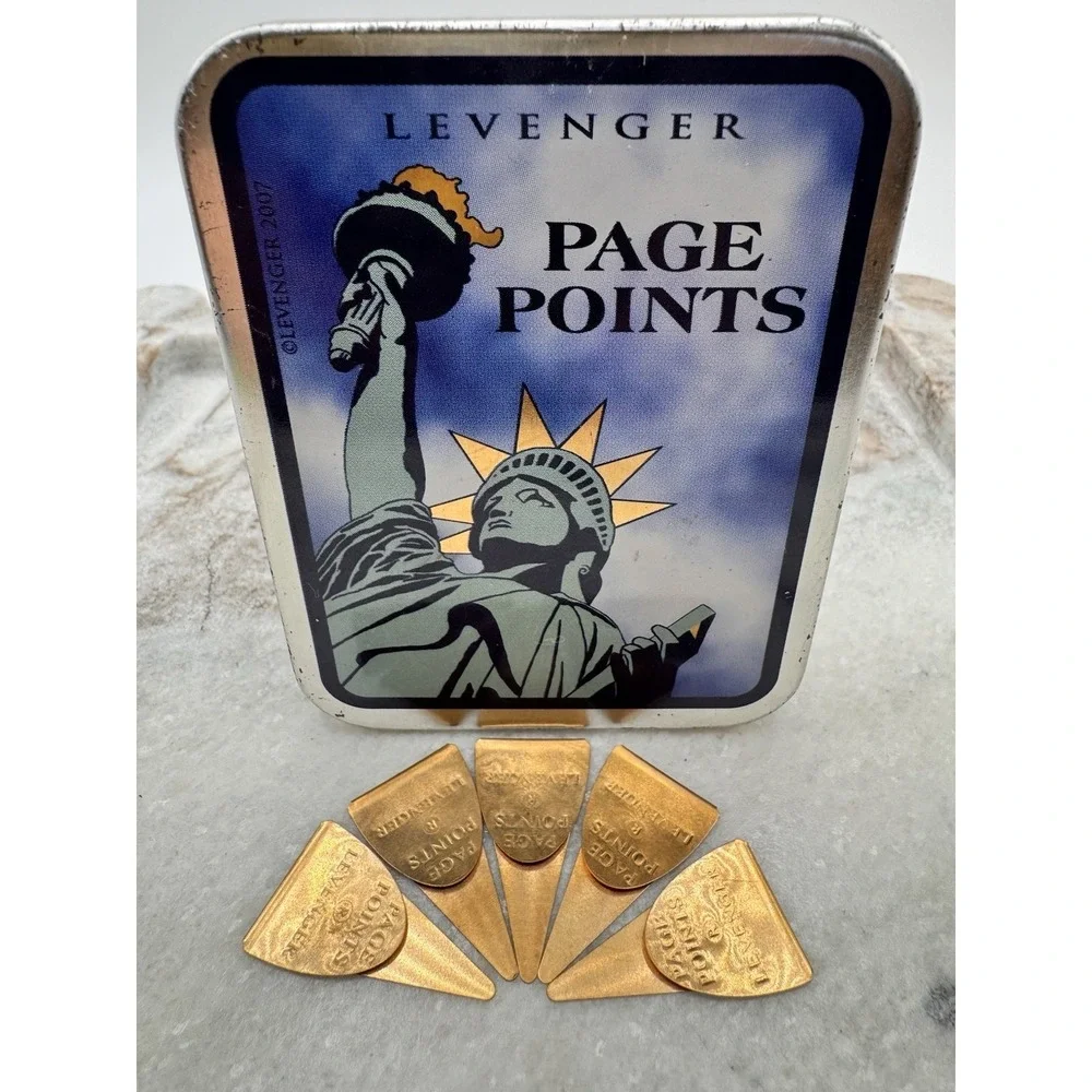 Levenger Brass Bookmarks Page Points 72 Pc Bulk Lot Book Tabs Teacher